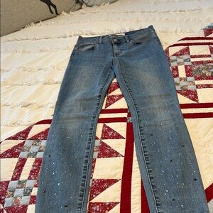 GAP Women's Light Blue Skinny Jeans with Sparkle